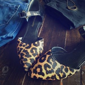 Leopard Print Mini Wedge